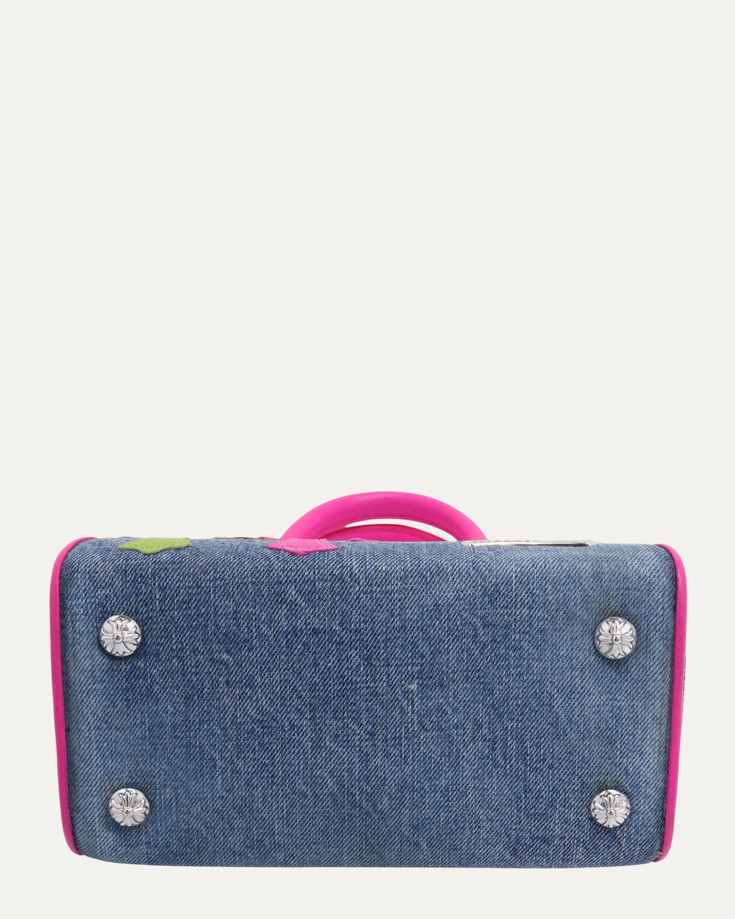 Denim Cross Patch Drew Mini Bag
