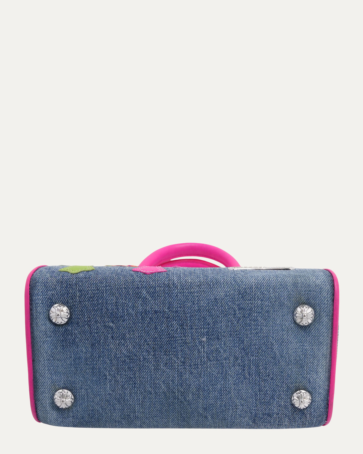 Denim Cross Patch Drew Mini Bag