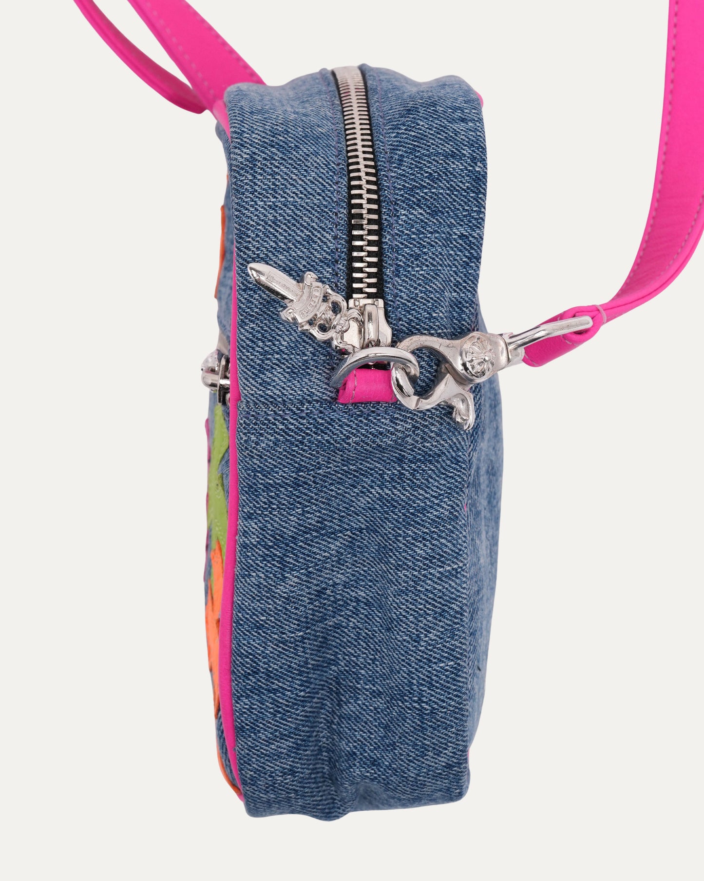 Cross Patch Denim Cross Body Taka Bag