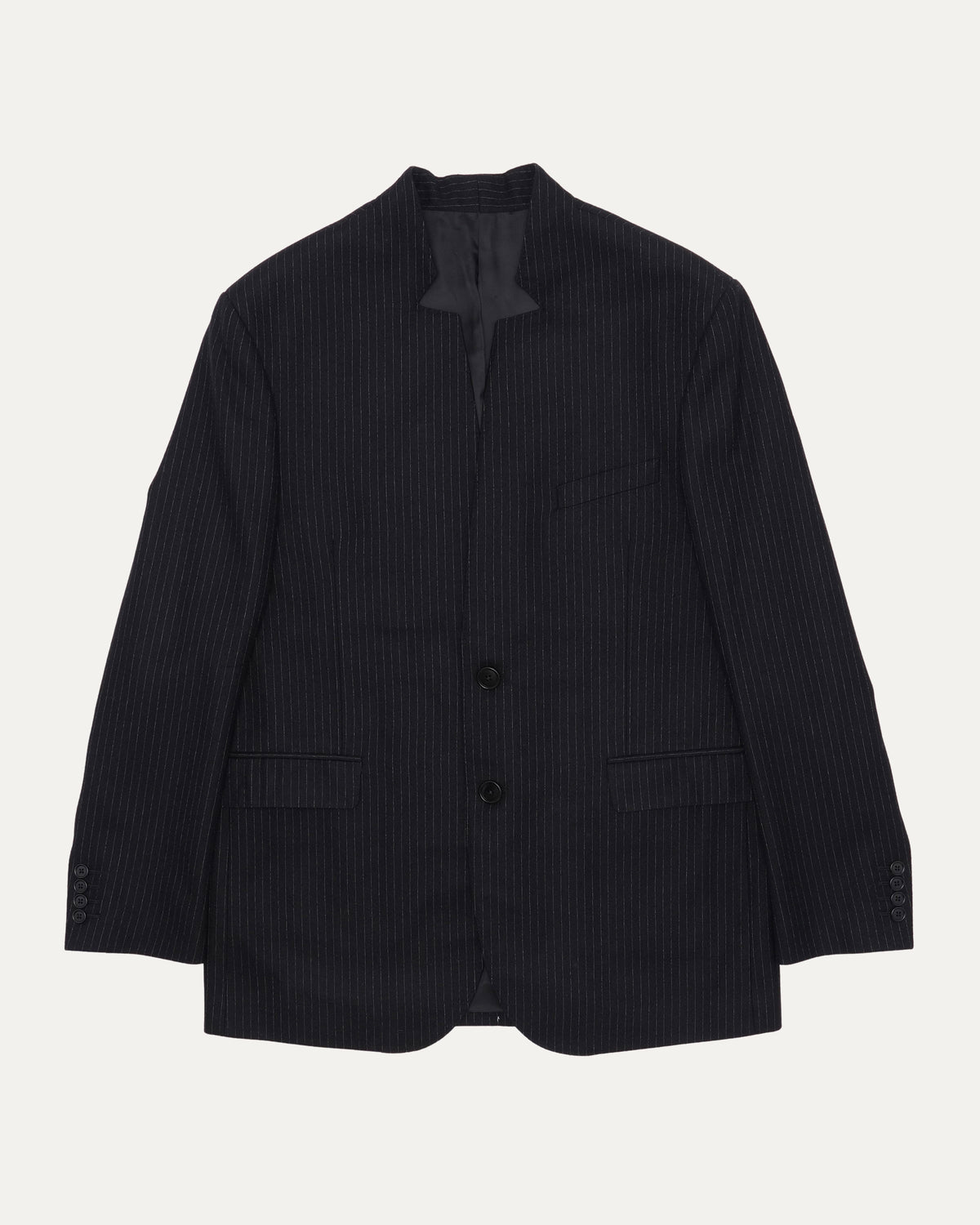 Pinstripe Inverse Lapel Suit