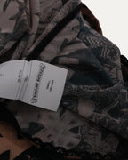 Waterfall Cross Patch Print Mesh Dress