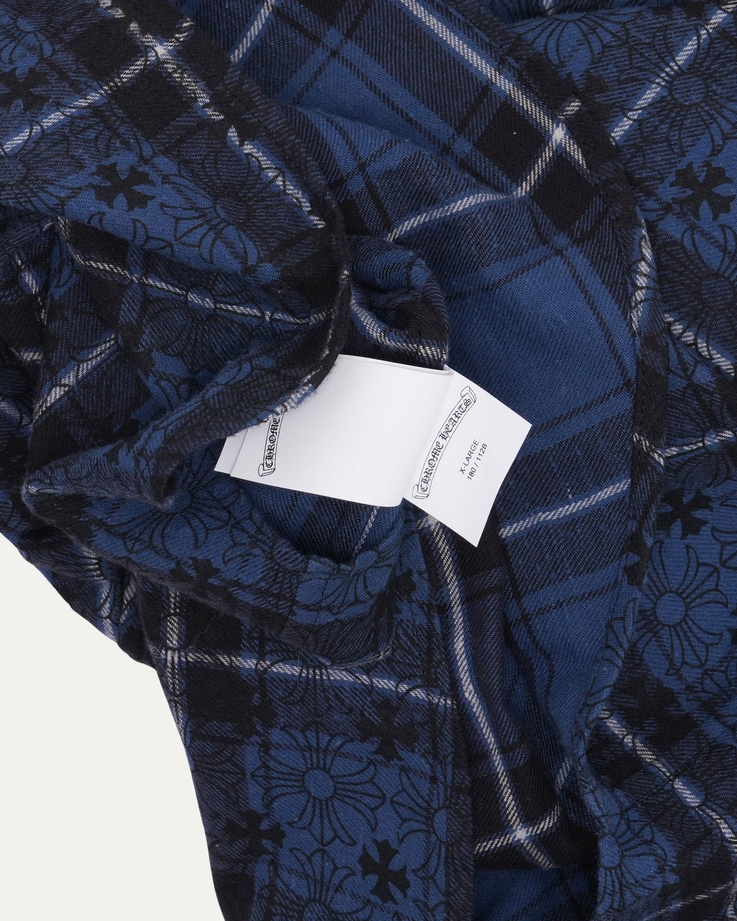 Monogram Cross Patch Loose Ends Flannel Shirt