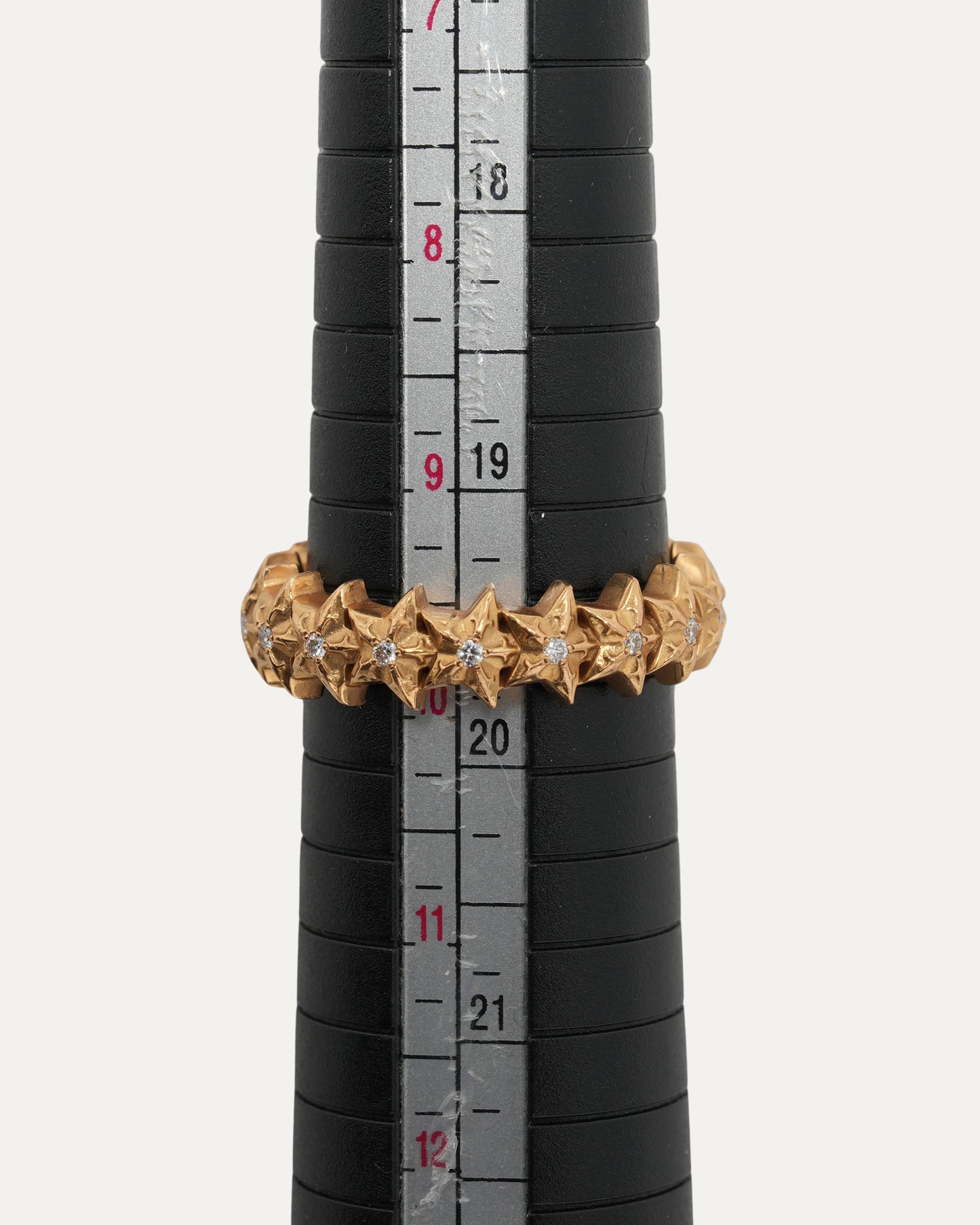 22k Gold and Diamond Star Band Ring