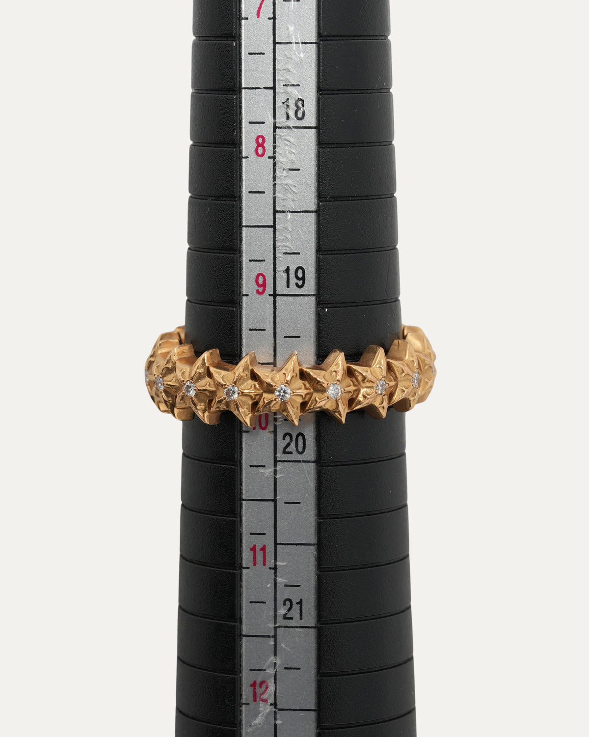 22k Gold and Diamond Star Band Ring