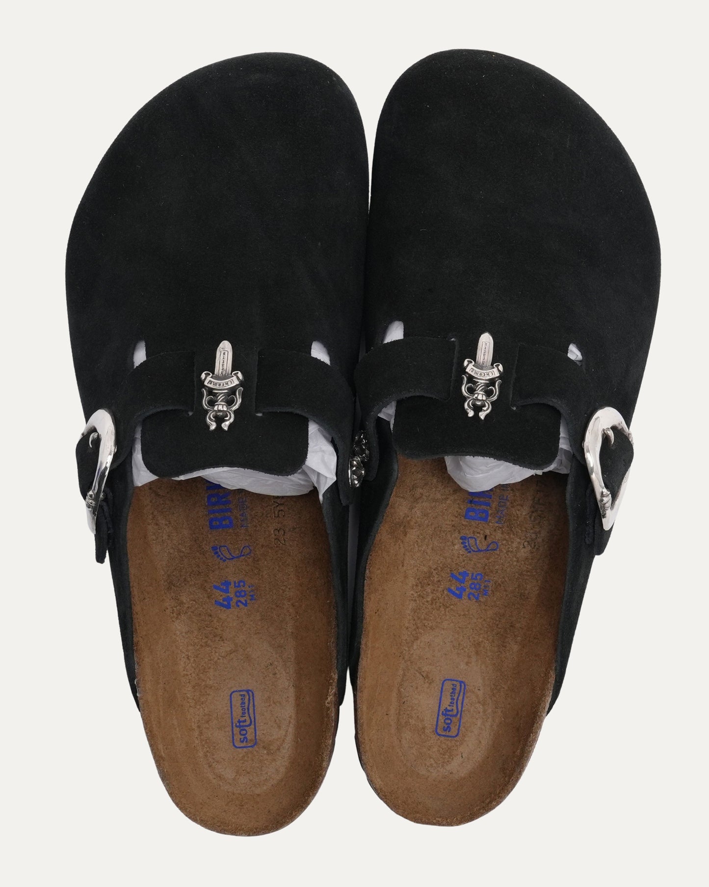 Dagger Embellished Birkenstock Boston Suede Mule