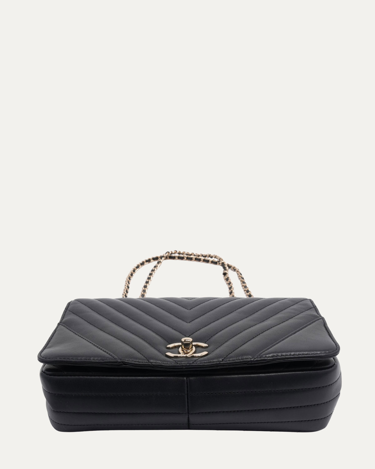 Chevron Quilted Statement Flap Bag