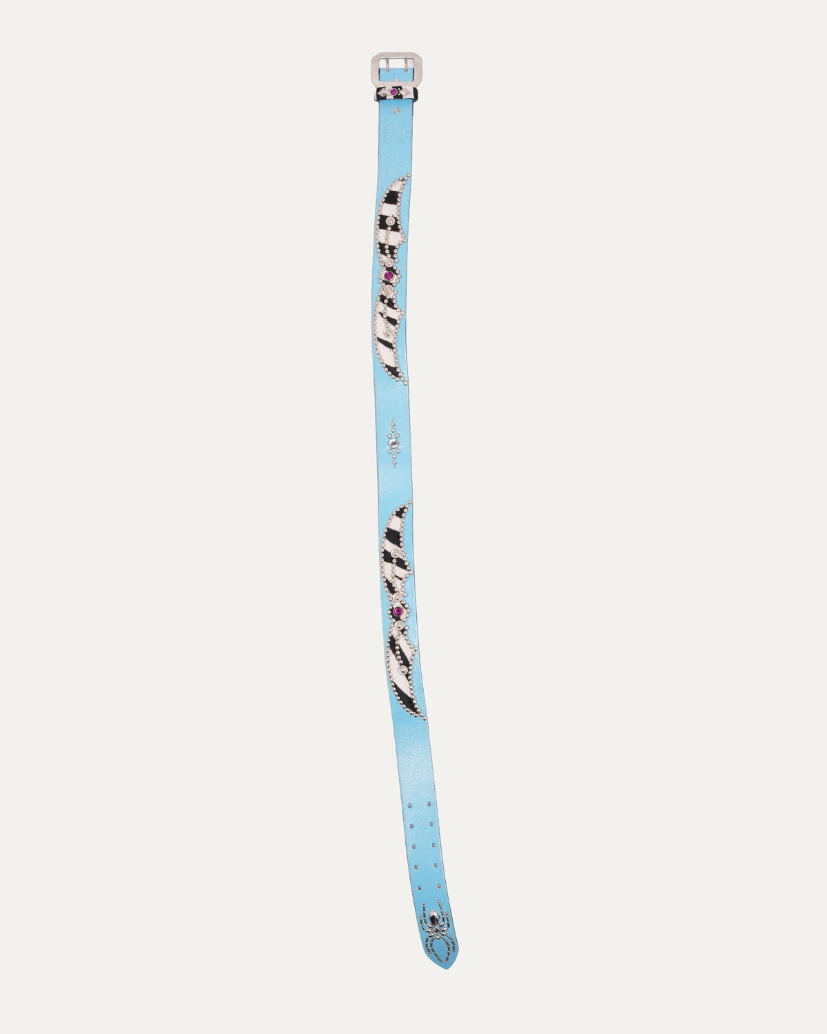 Studded Zebra Inlay Belt