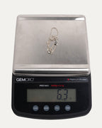 Diamond Safety Pin Roll Chain Necklace