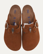 Dagger Embellished Birkenstock Boston Suede Mule