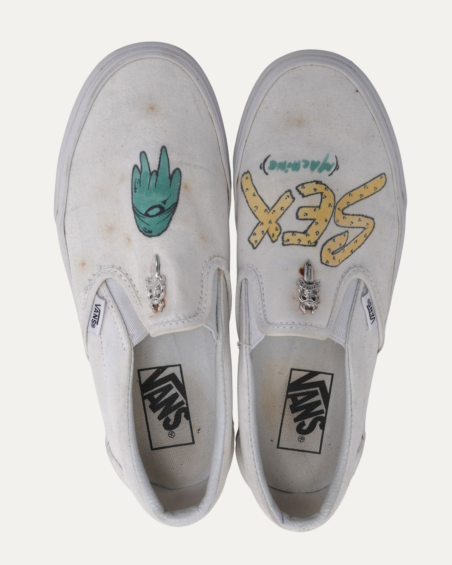 Matty Boy Hand-Painted 'Sex Machine' Vans Slip-On Sneakers