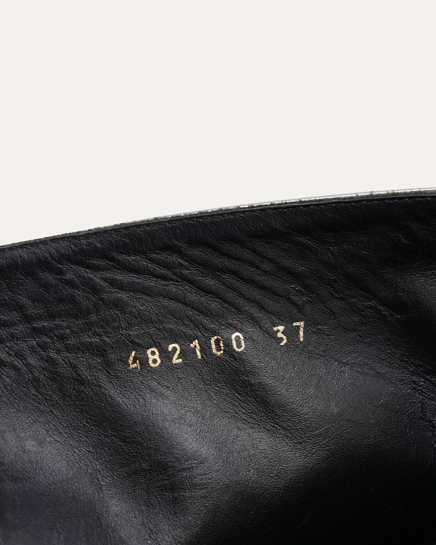 Metallic Knee High Heeled Boots