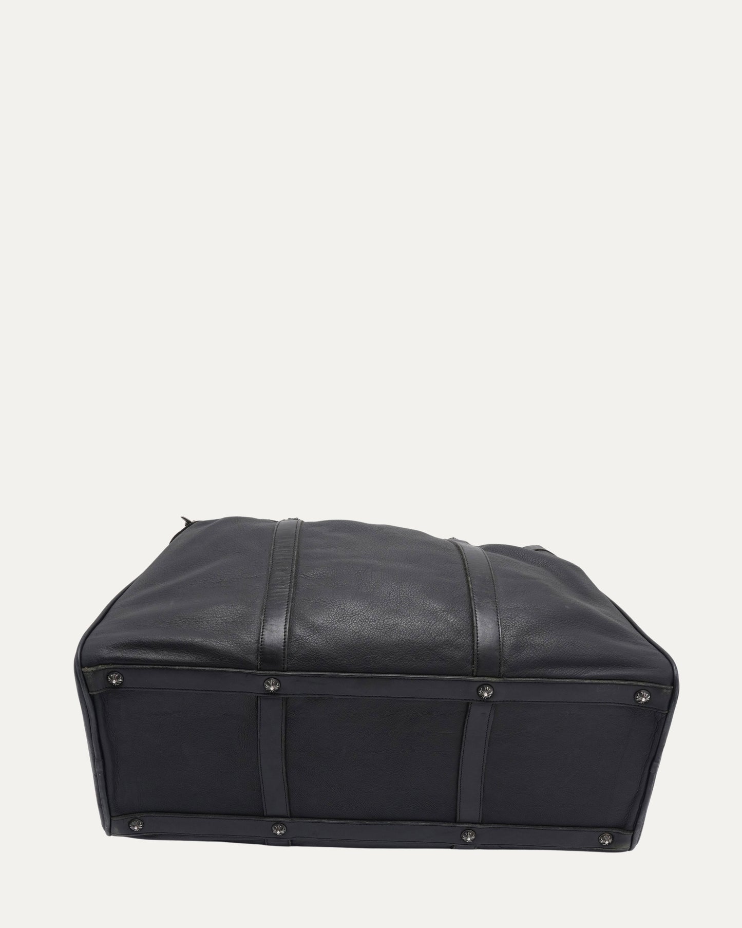 Cross Embellished Structured Duffle Bag