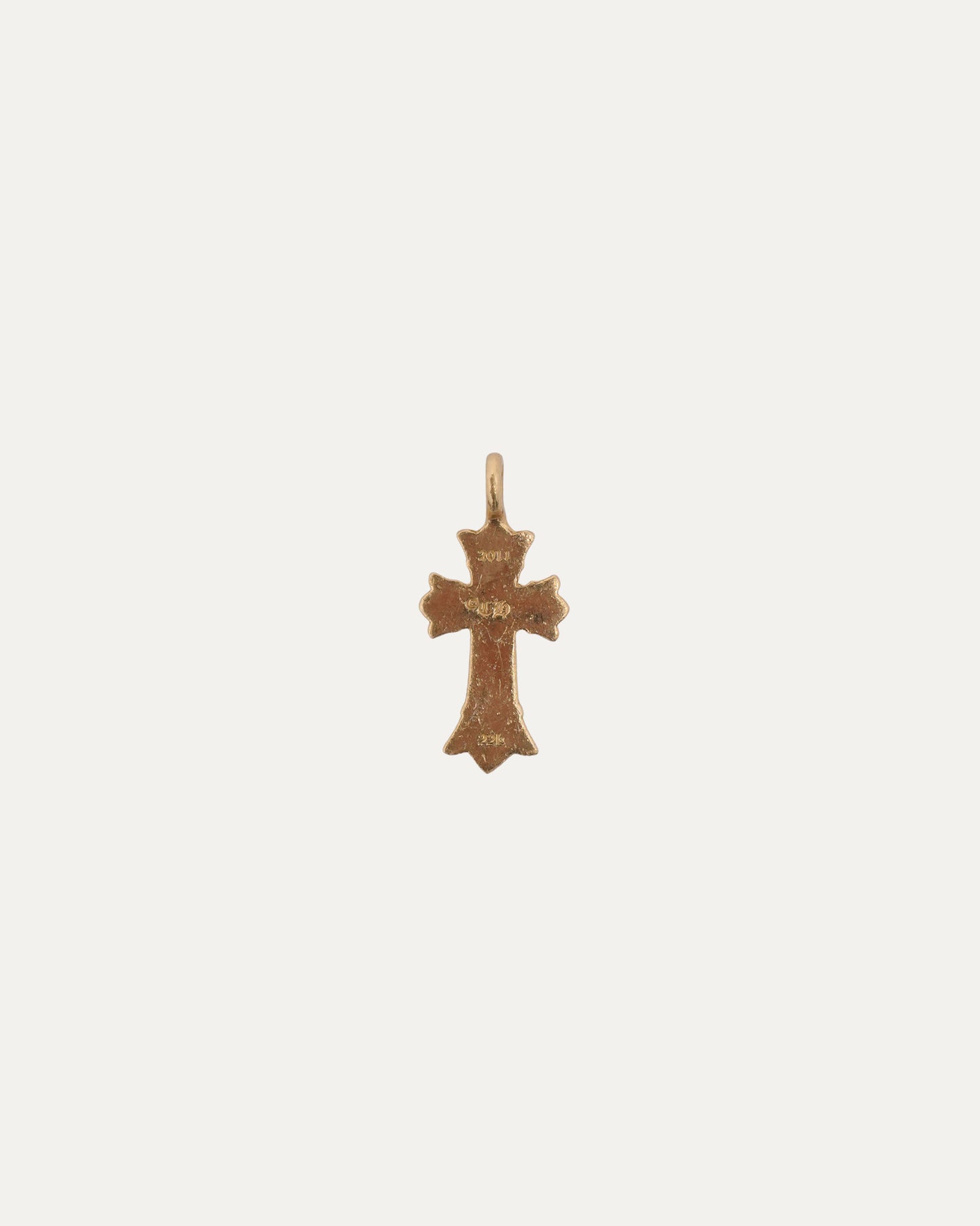 Gold Double Cross Pendant