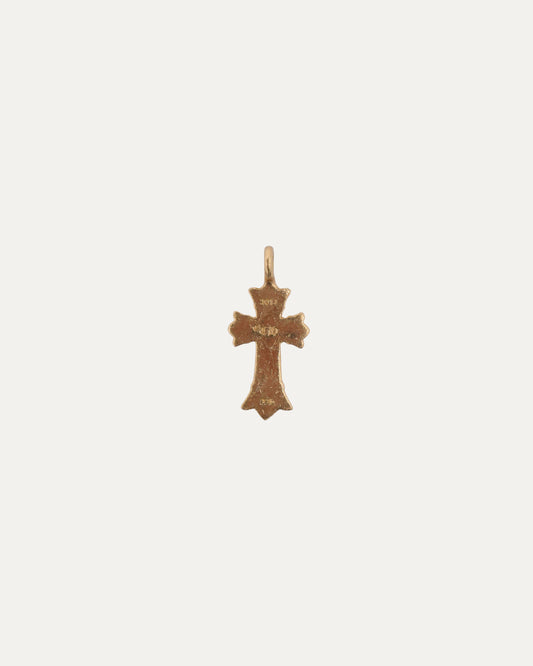 Gold Double Cross Pendant