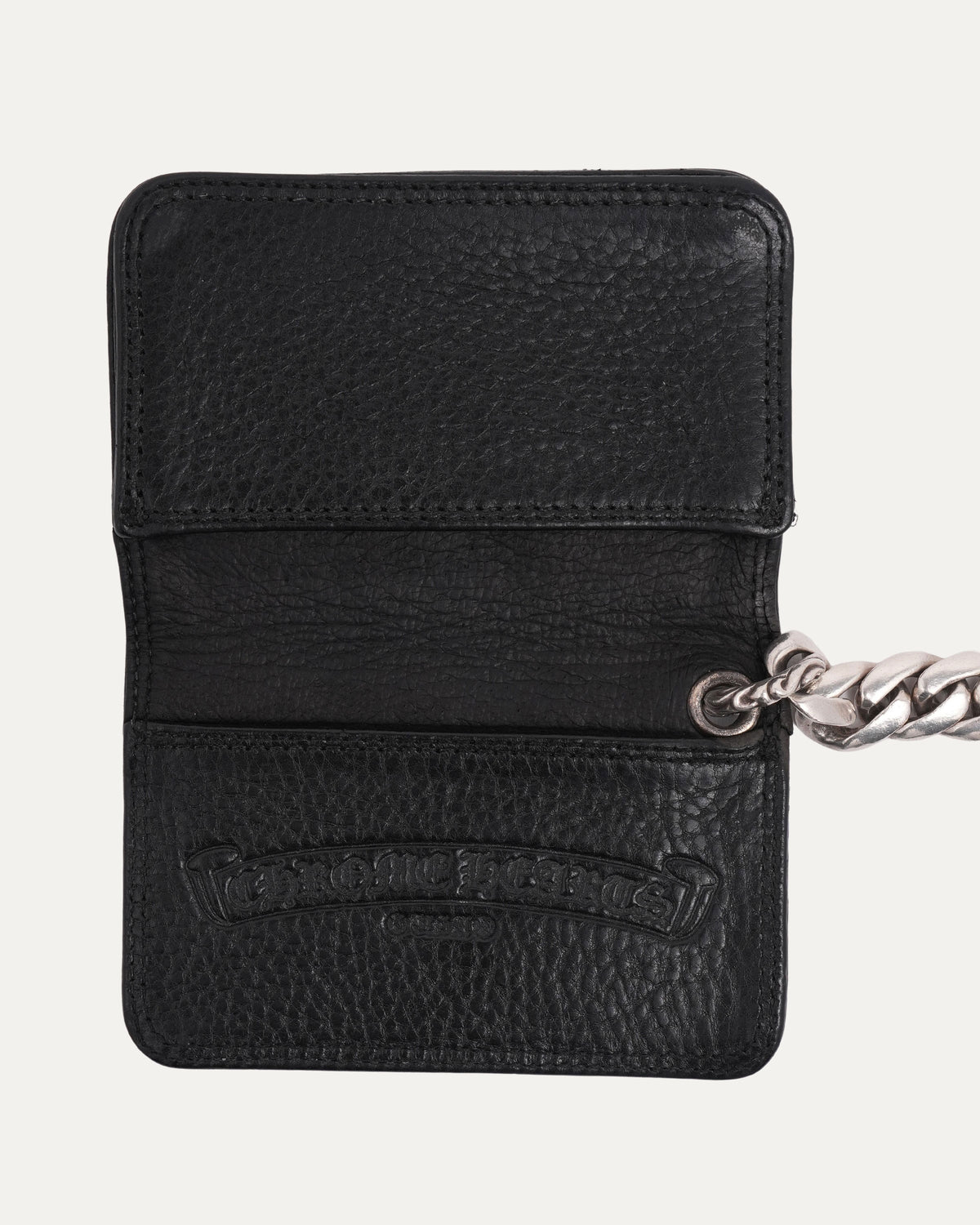 Cross Patch Bifold Wallet with Cuban Link Chain