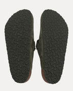 Dagger Embellished Shearling Lined Birkenstock Boston Suede Mule
