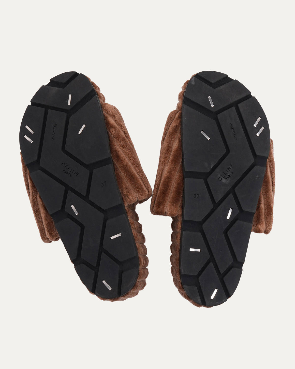 Ribbed Velvet Slides