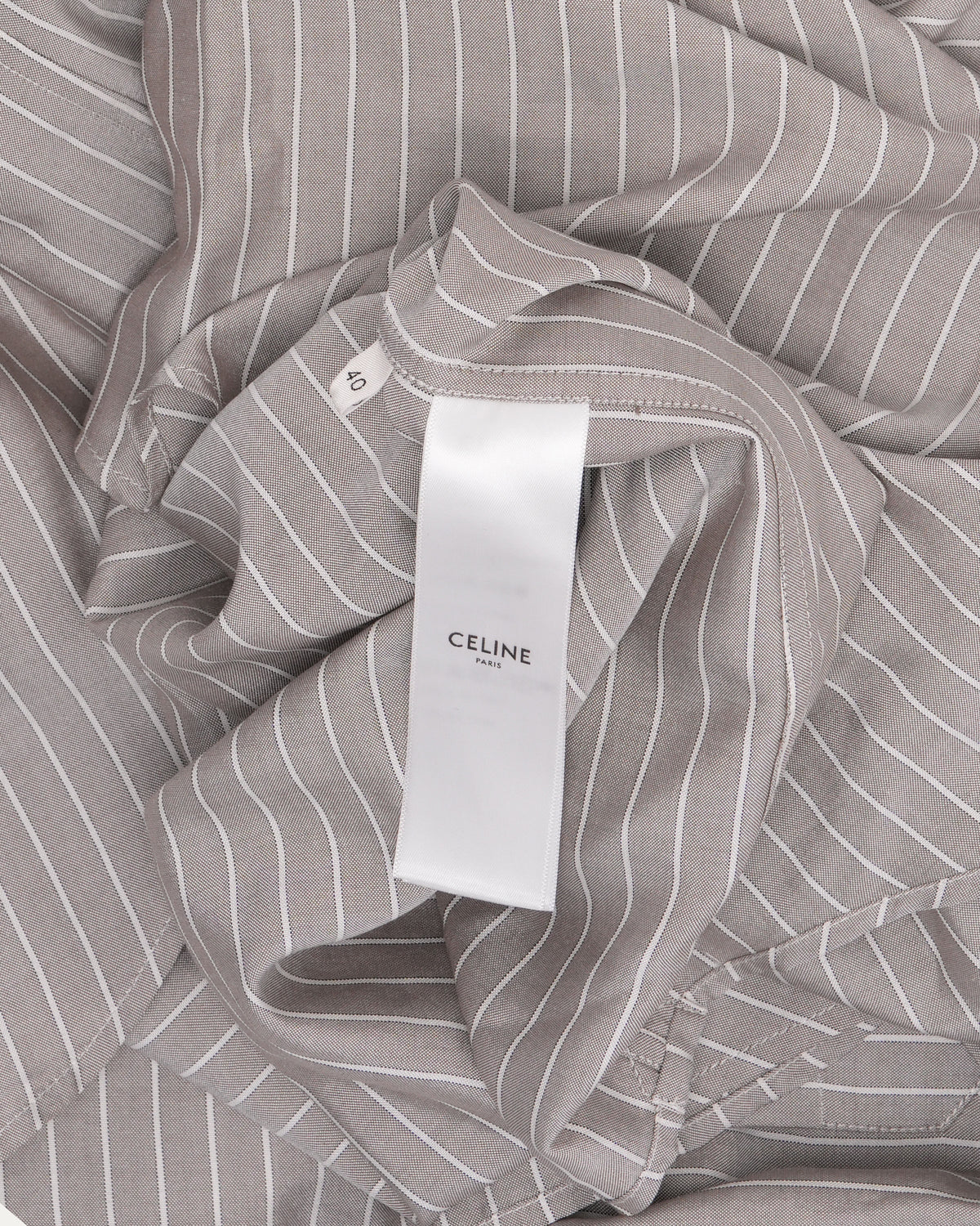 Striped Contrast Collar Shirt