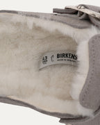 Dagger Embellished Birkenstock Boston Shearling Lined Suede Mule