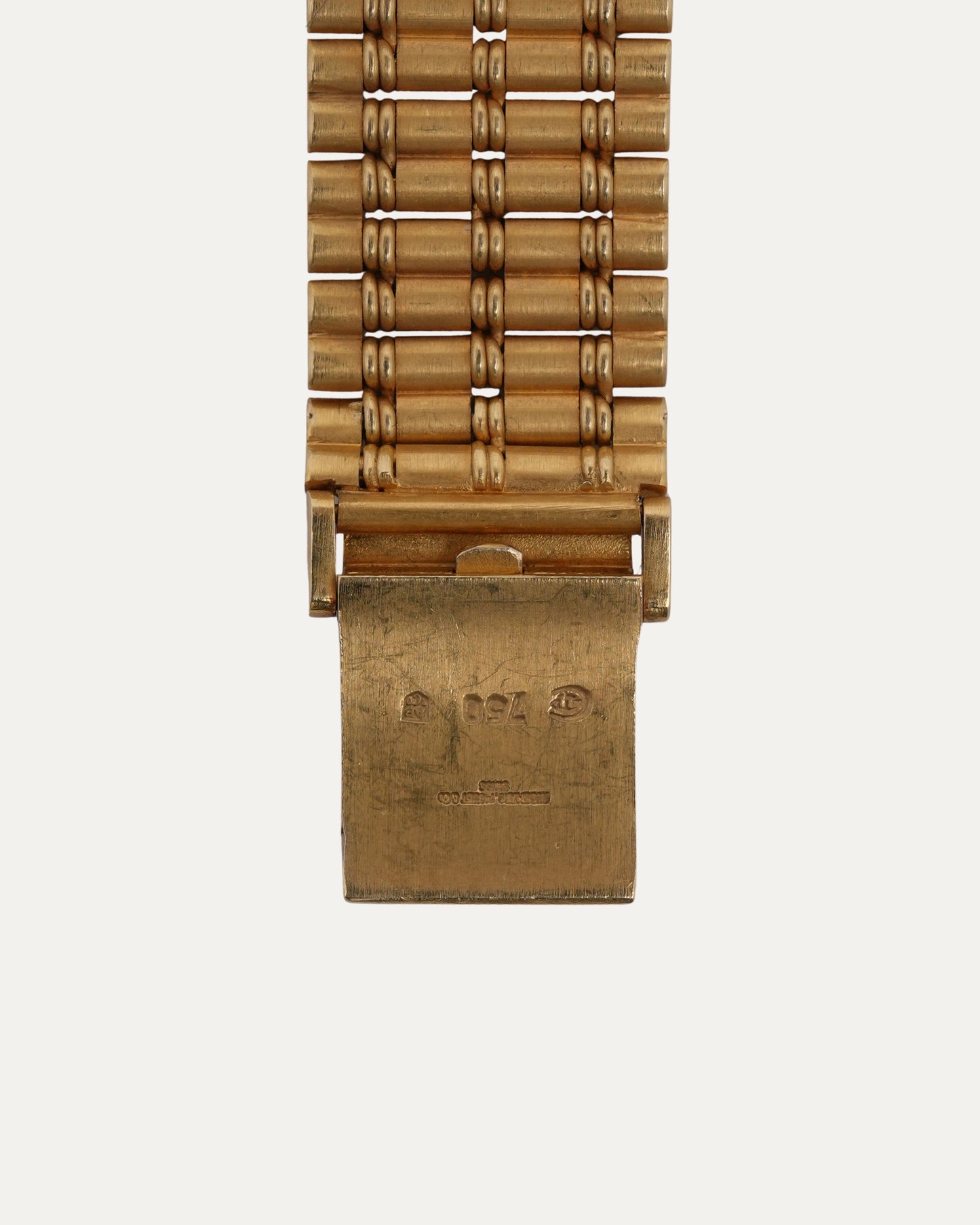 18k Gold Diamond Face Bamboo Watch