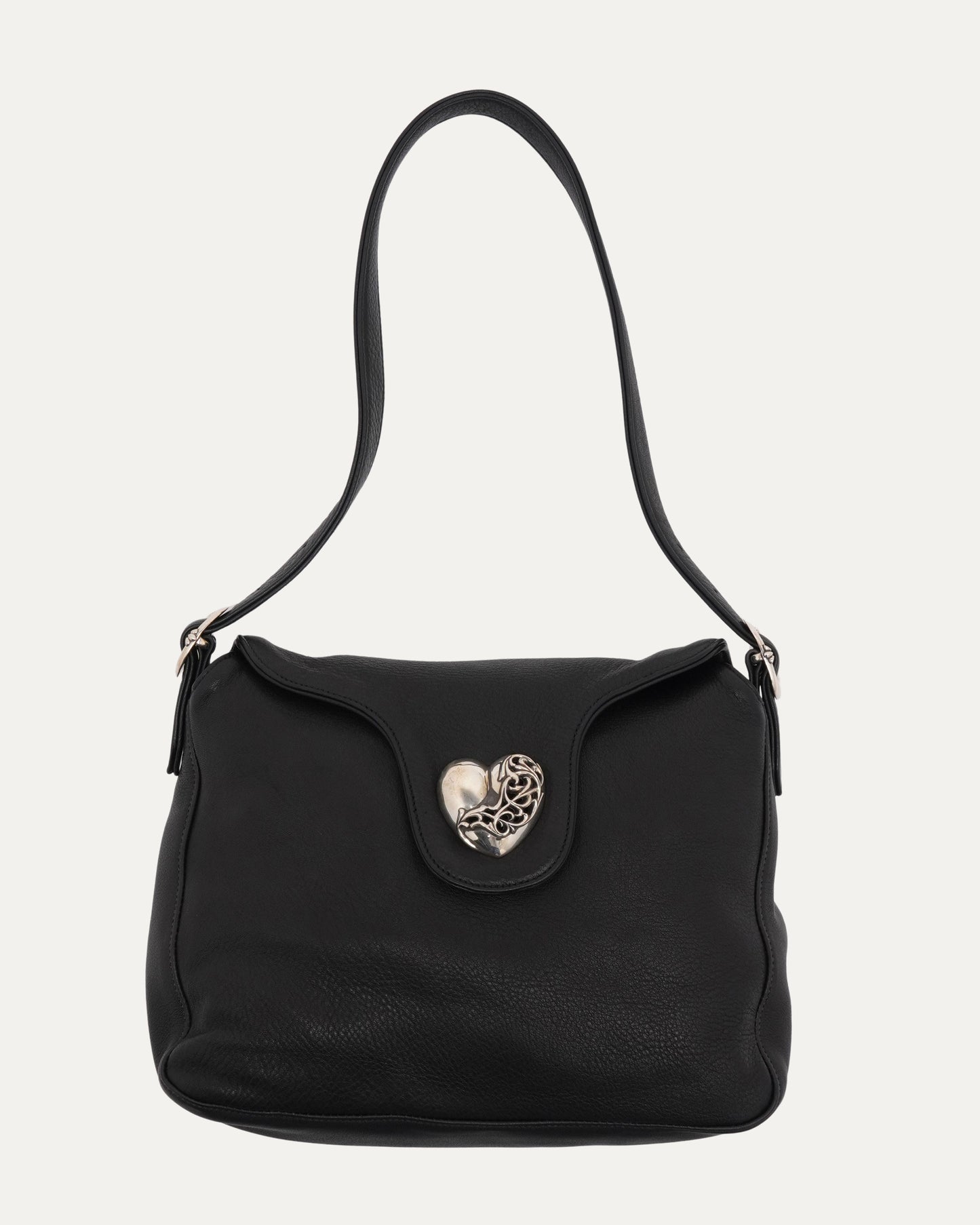 Heart Embellished Flap Bag