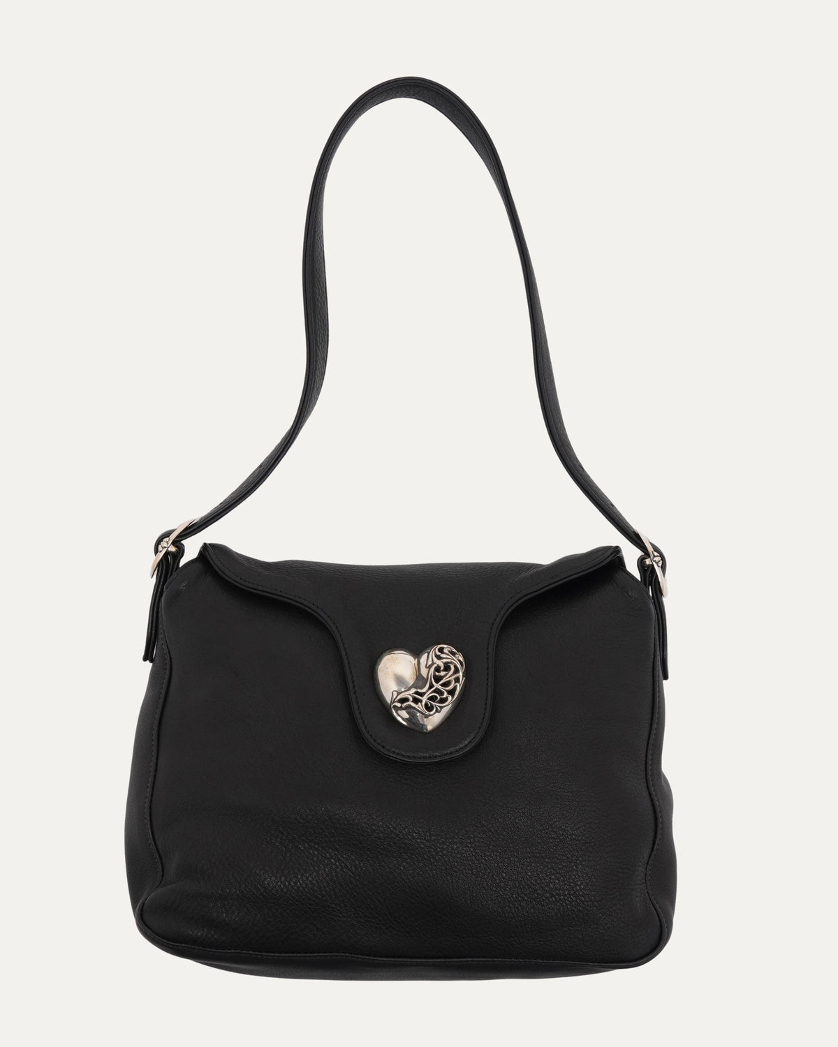 Heart Embellished Flap Bag