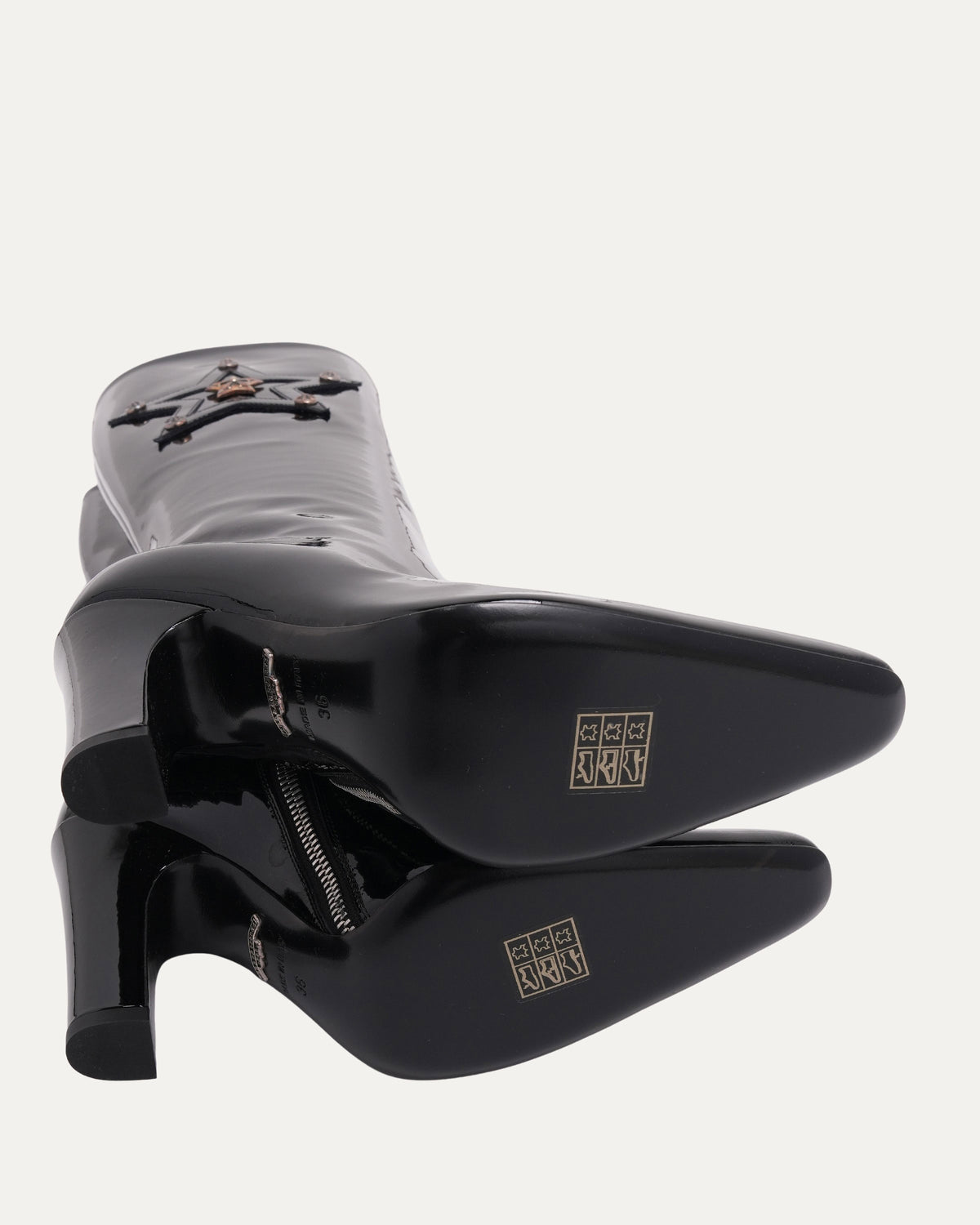 Patent Leather Star Embellished Sugar Jones Boots