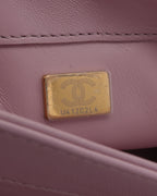 Small Quilted Color Match Flap Bag