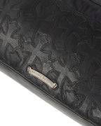 Nylon & Leather Cross Patch Duffel Bag
