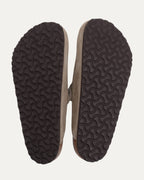 Cross Embellished Birkenstock Boston Suede Mule
