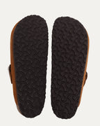 Cross Embellished Birkenstock Boston Suede Mule