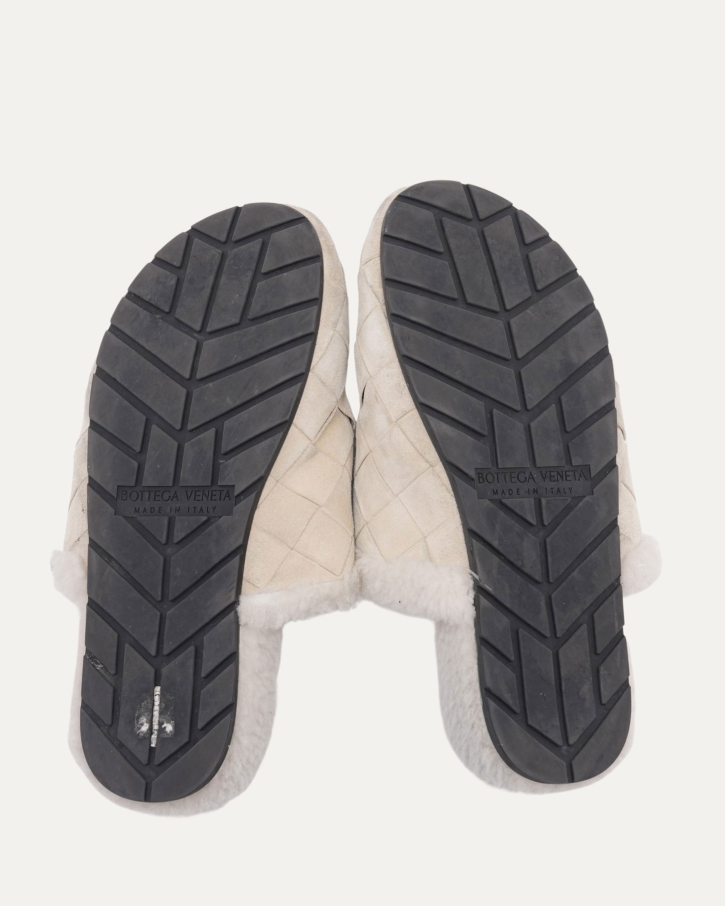 Suede Reggie Intrecciato Shearling Lined Mules