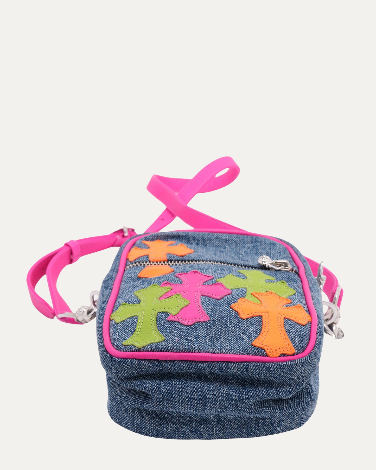 Cross Patch Denim Cross Body Taka Bag