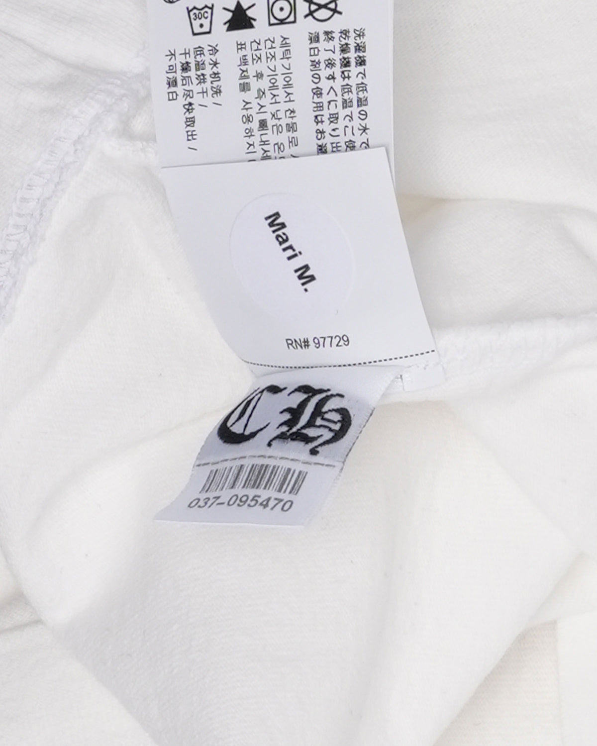 Embroidered Eye Chart Long Sleeve Pocket T-Shirt