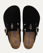 Dagger Embellished Birkenstock Boston Suede Mule