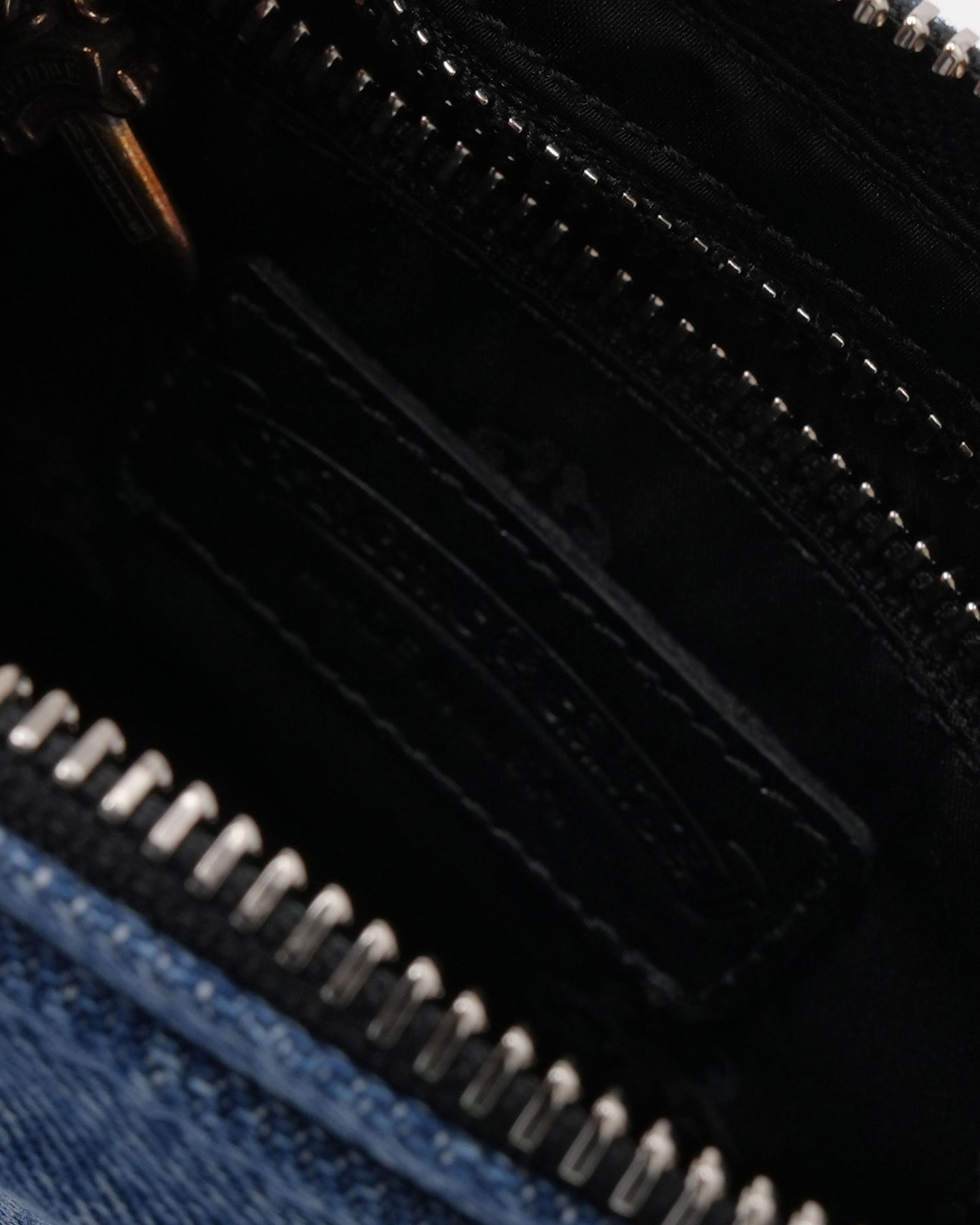 Cemetery Cross Patch Denim Night Bag