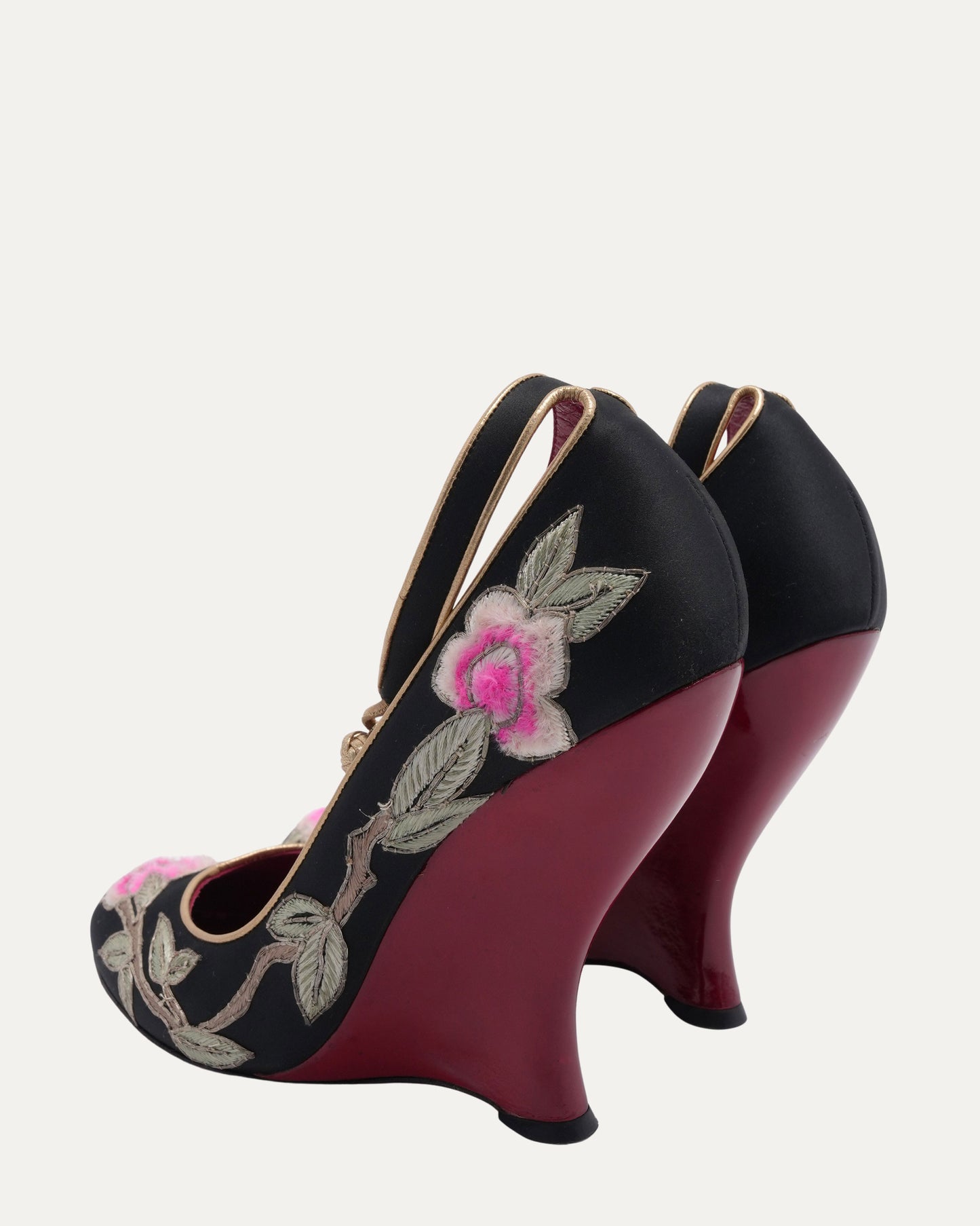 Tom Ford Era FW 2004 Embroidered Chinoiserie Heels