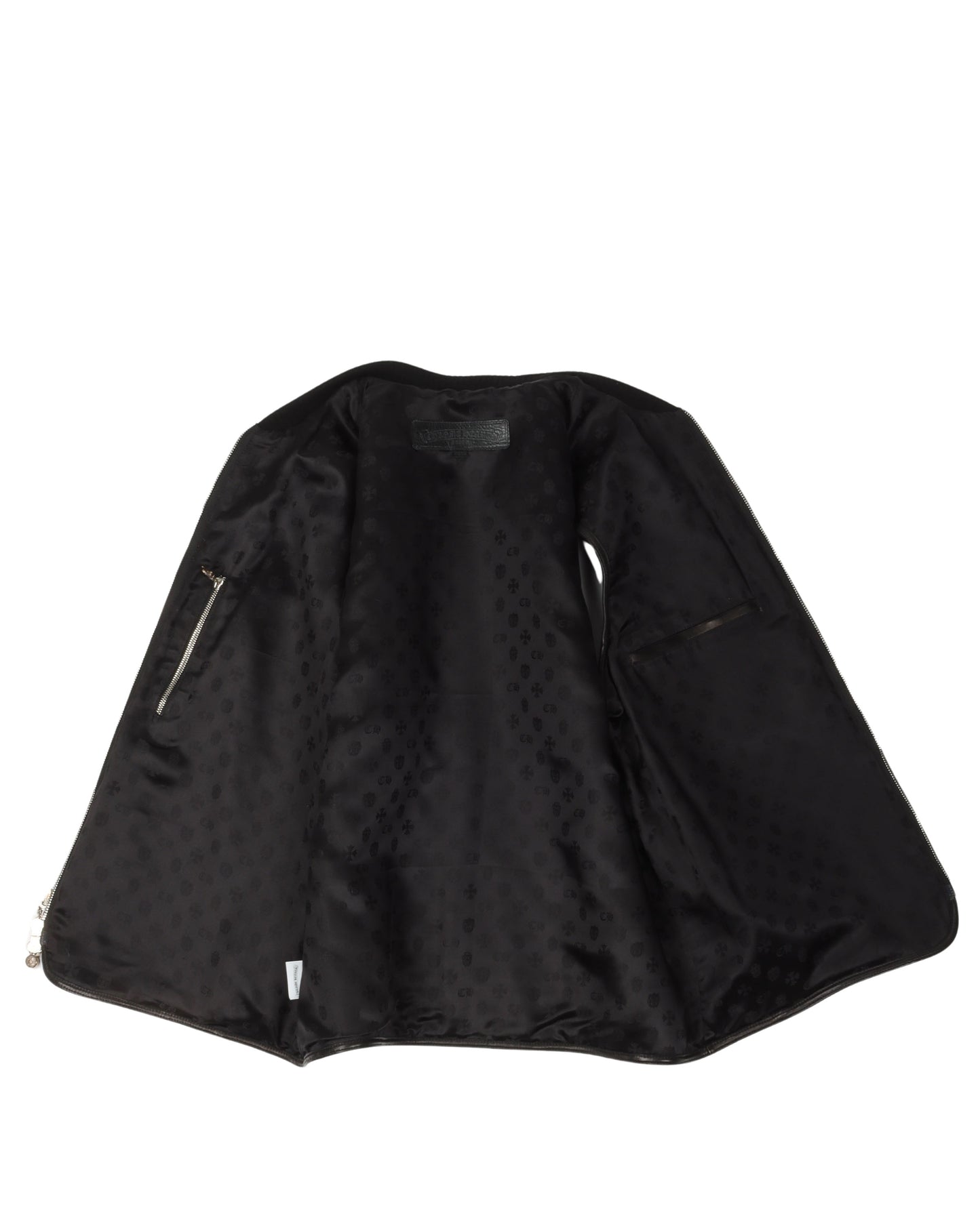 Quilted Leather Cross Patch Vest