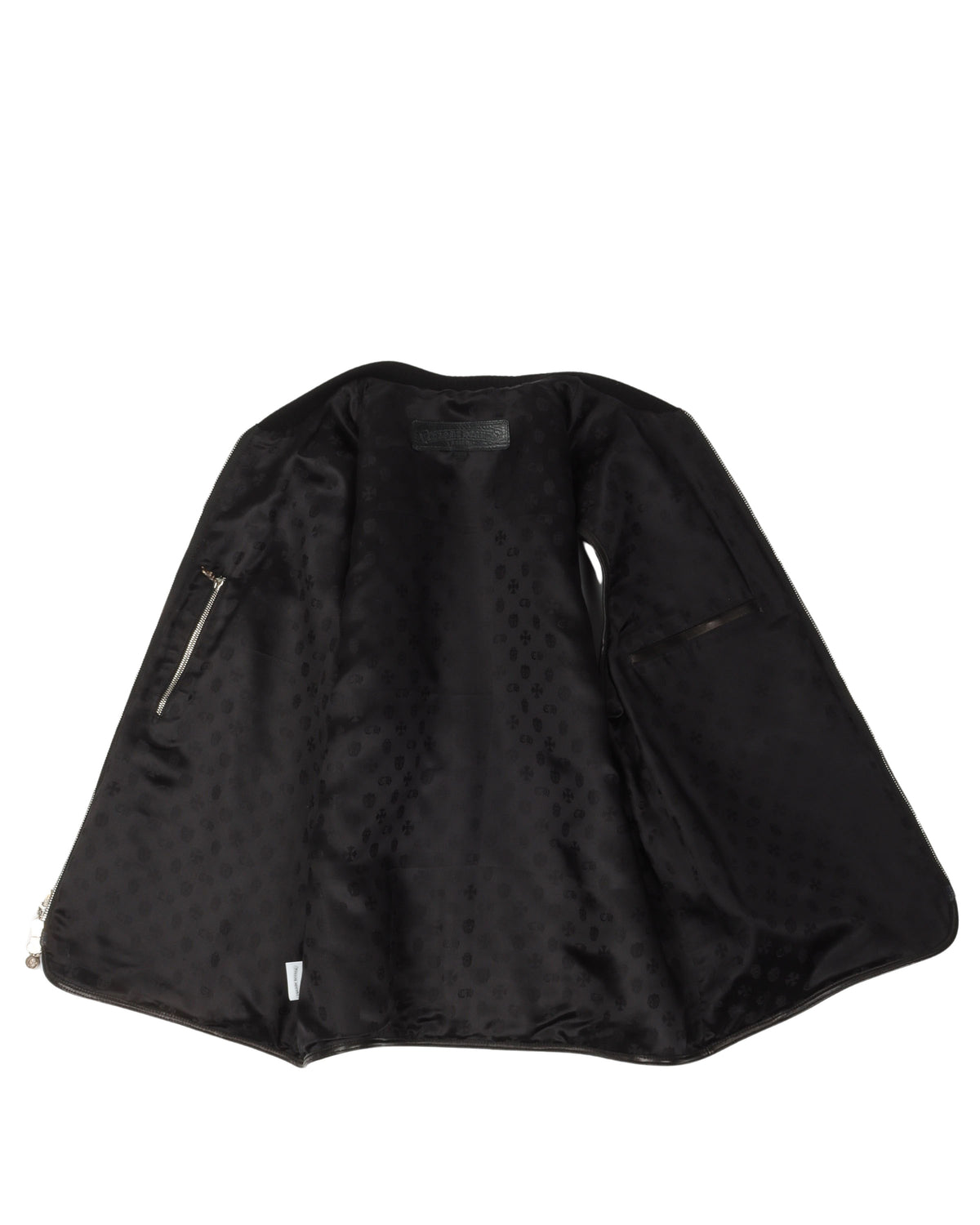 Quilted Leather Cross Patch Vest