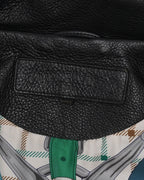 Hermes Silk-Lined JJ Dean Leather Jacket