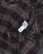 Leather Accent Fleur Yoke Flannel Shirt