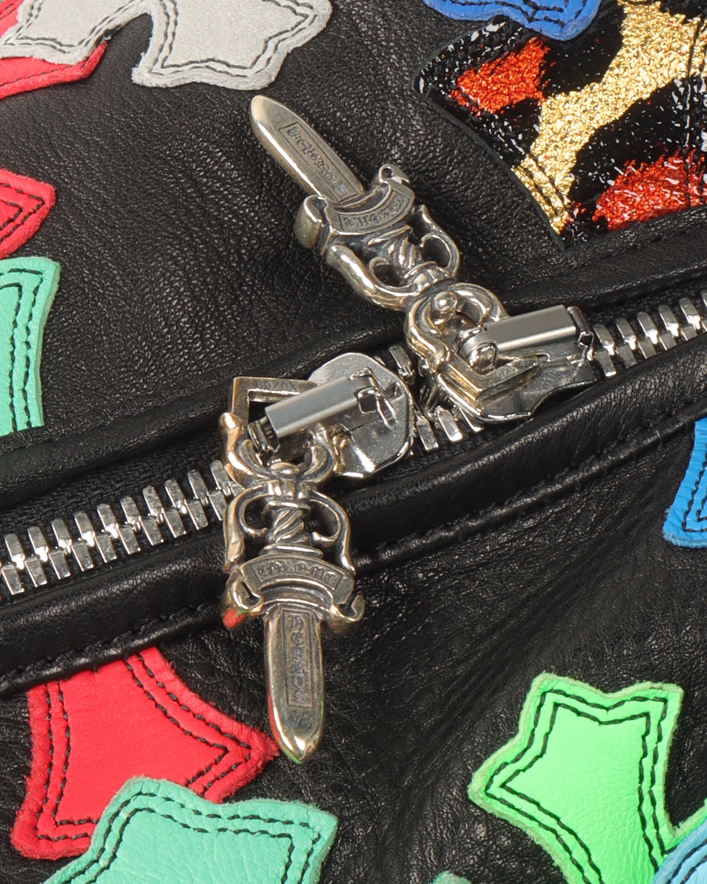 Multicolor Cross Patch Cemetery Mini Duffle Bag