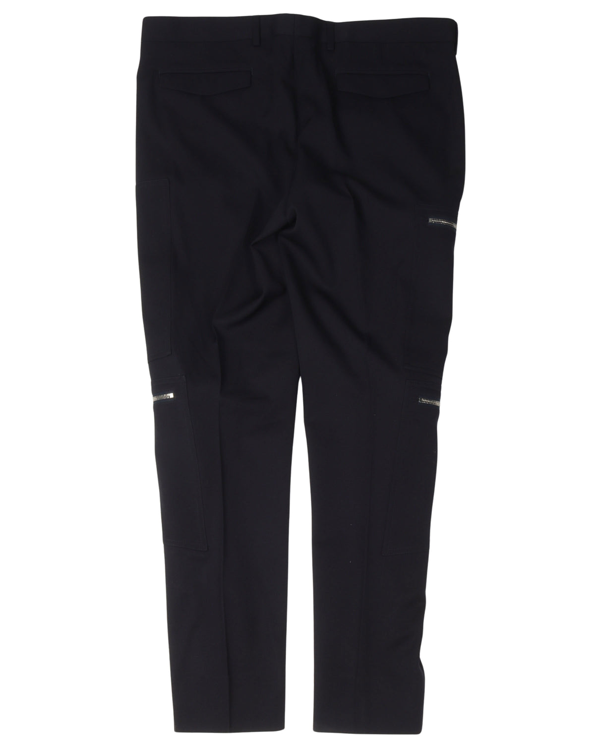 Three-Piece Virgin Wool Camouflage Lined Suit with Multizip Trousers