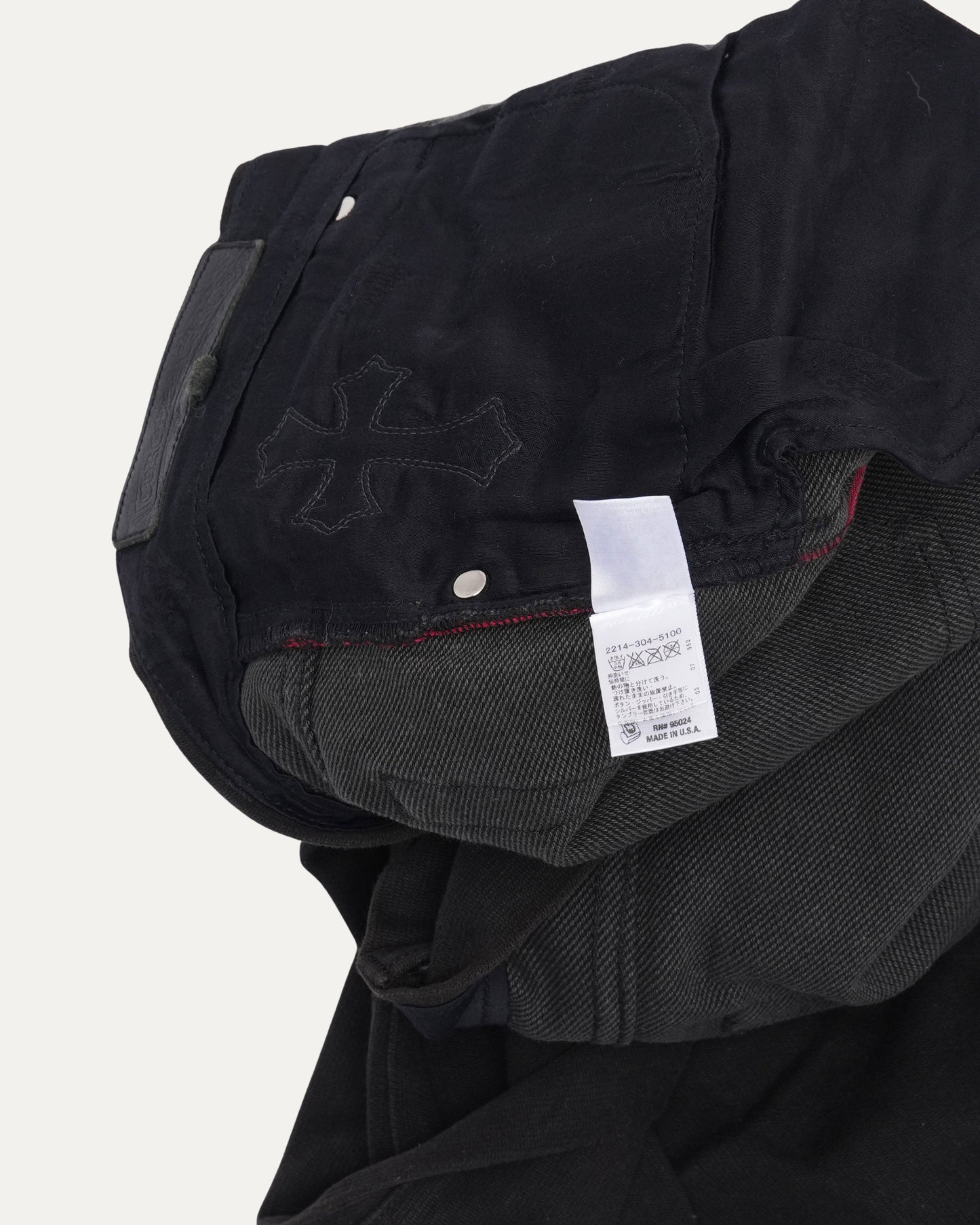 Flared Moleskin Cross Patch Pants