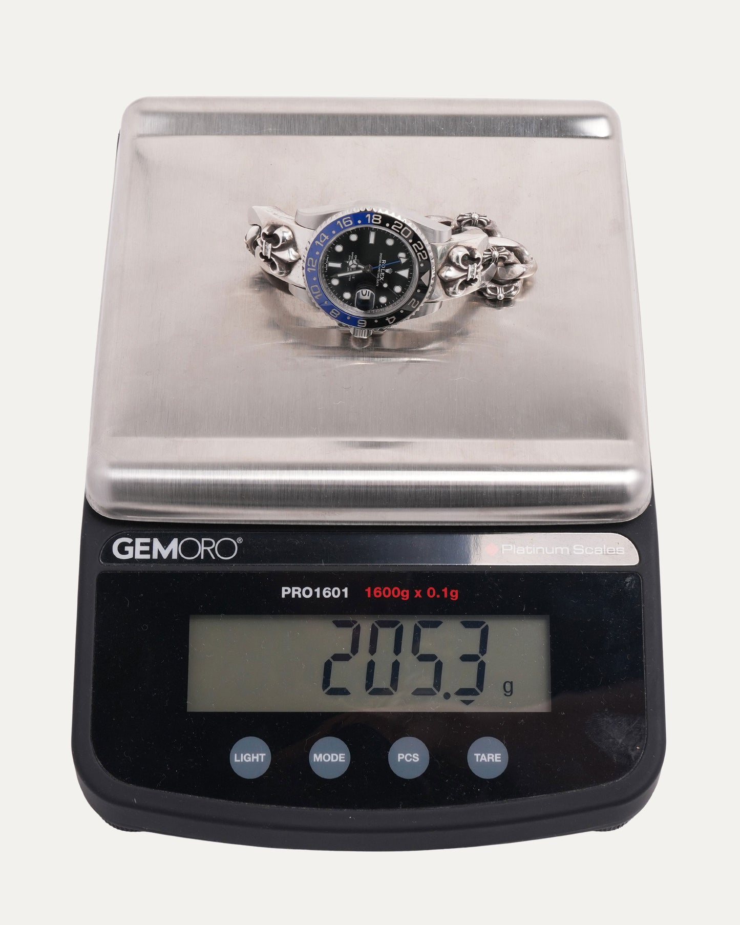Diamond Fancy Link Fleur Rolex GMT Master II "Batgirl" 40mm Watch