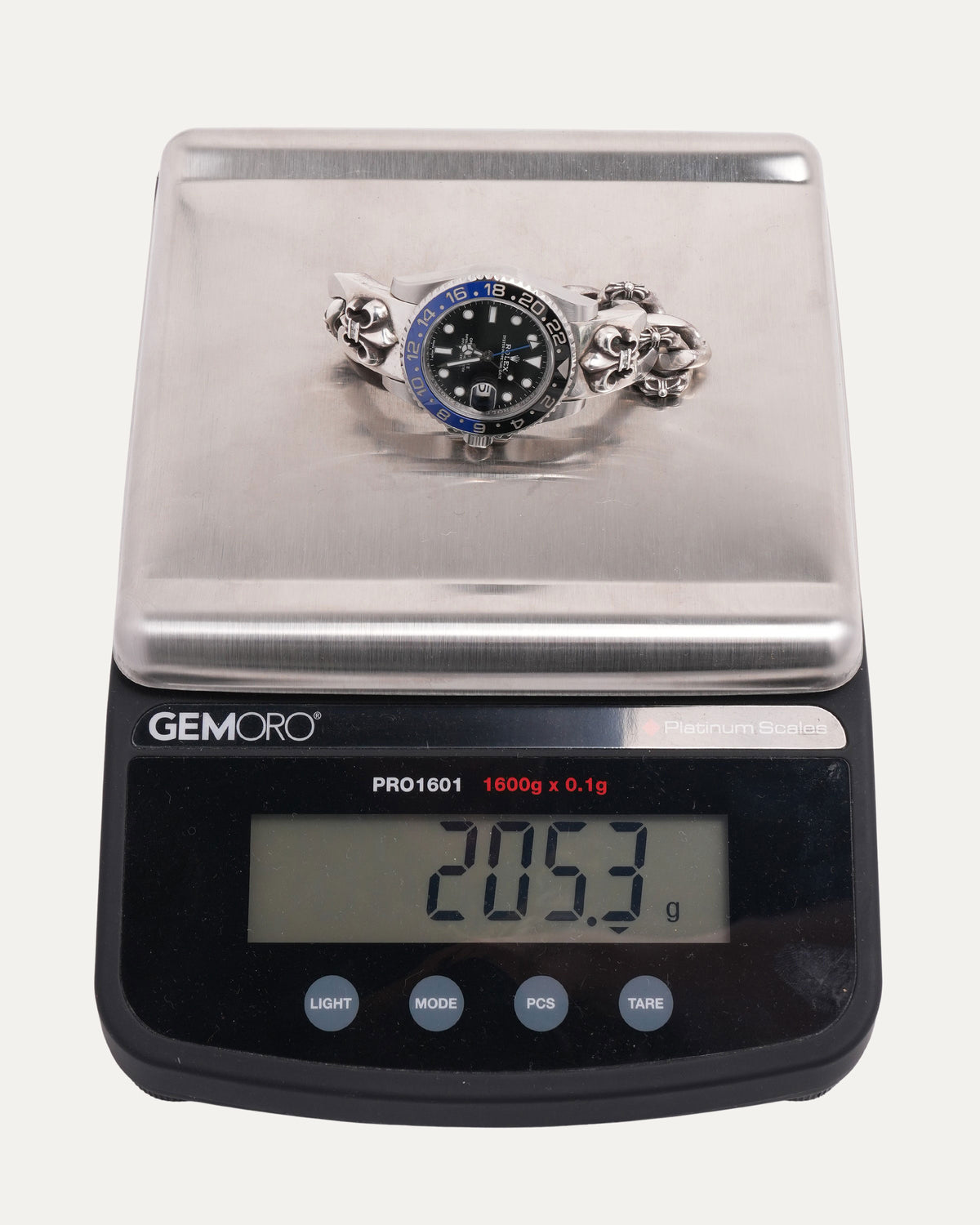 Diamond Fancy Link Fleur Rolex GMT Master II "Batgirl" 40mm Watch