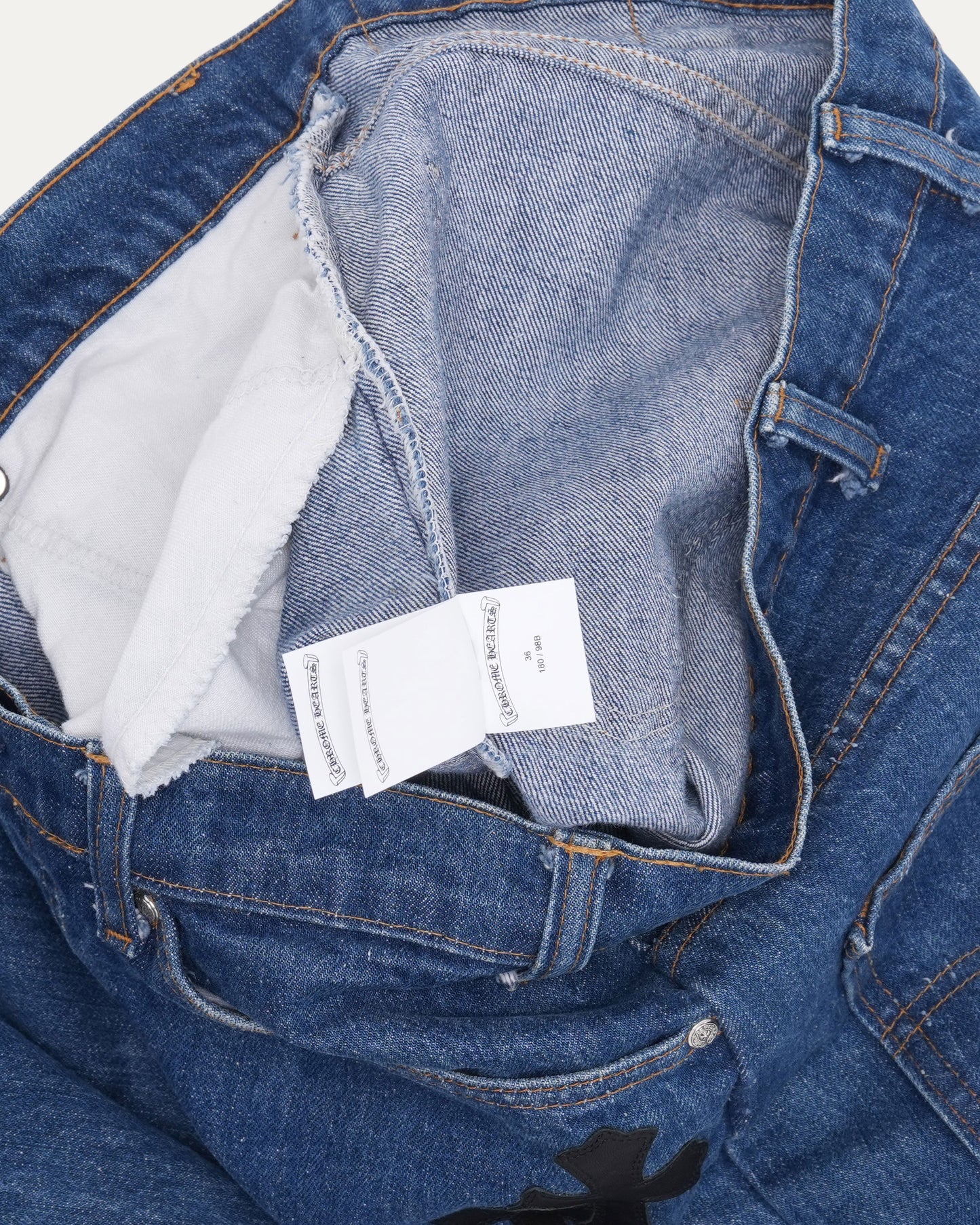 Levis 517 Orange Tab Cross Patch Jeans