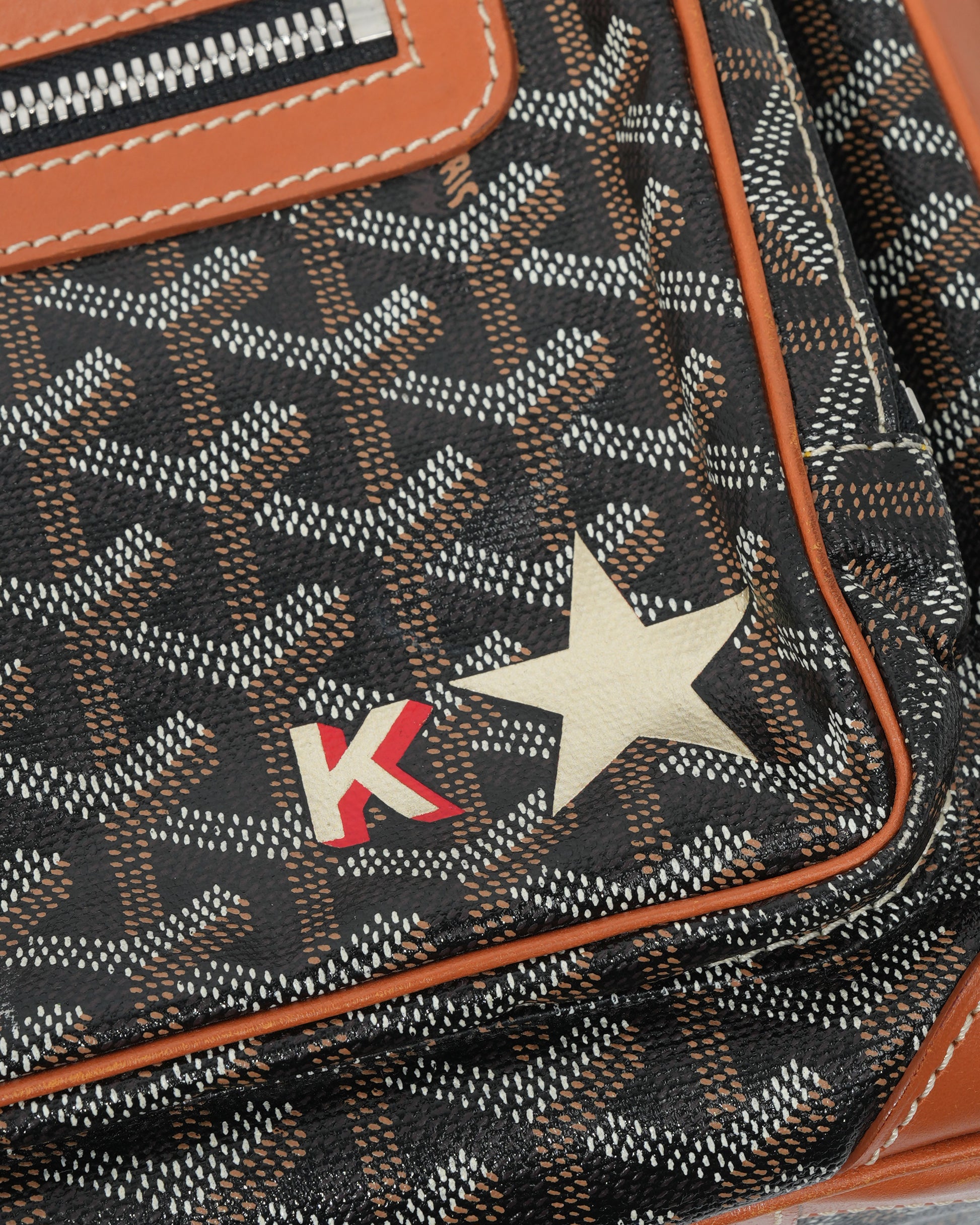 kanye west 2008 custom louis vuitton backpack Goyard Kanye West "Robot Face" Backpack (1 of 1) – Justin Reed
