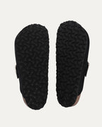 Cross Embellished Birkenstock Boston Suede Mule