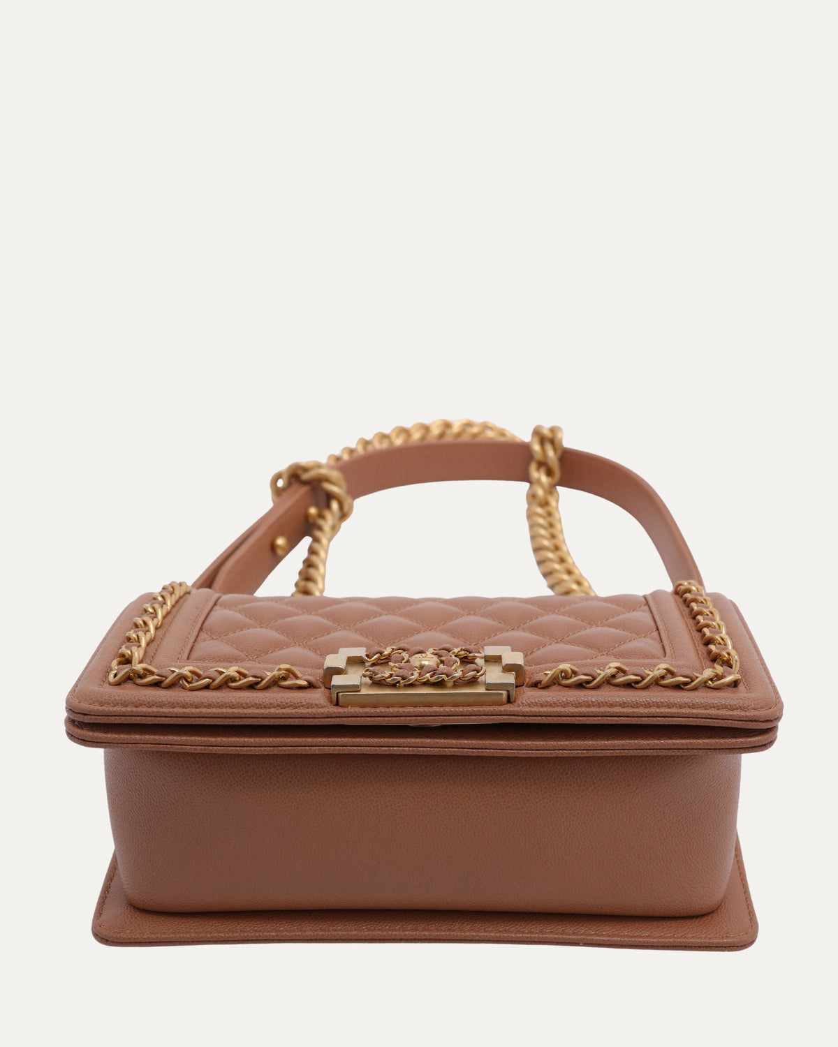 Small Chain Around Quilted Boy Bag